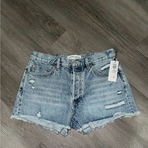 aritzia denim forum shorts